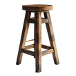 Bar wood stool on a white background