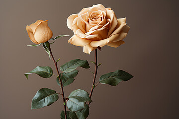 Poster - A delicate rose in minimalistic silhouette, capturing the essence of simplicity.