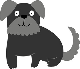 Wall Mural - Cute dog vector flat illustration.