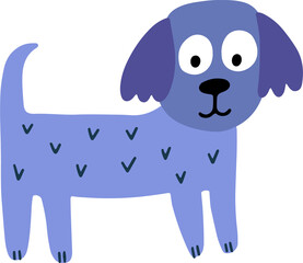 Wall Mural - Cute dog vector flat illustration.