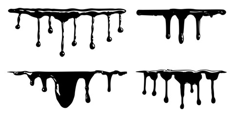 Poster - paint dripping isolated on white background