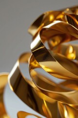 Poster - A close-up view of a bunch of gold rings. Perfect for jewelry stores or fashion magazines