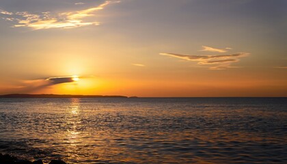 Wall Mural - Beautiful twilight over the sea