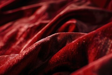 Poster - A close-up shot of a red cloth. Can be used as a background or texture for various design projects