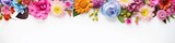 Fototapeta Storczyk - Spring and summer decorations background with beautiful wild flowers. Copy space for text banner.