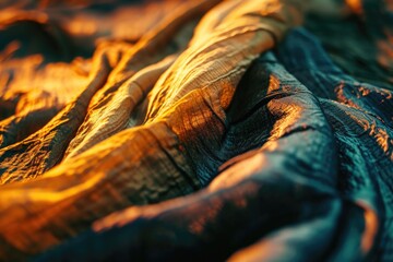 Poster - A detailed close-up shot of a piece of cloth. Versatile and suitable for various design projects