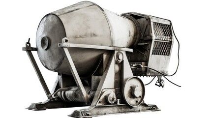 Aufkleber - A large metal mixer sitting on top of a metal stand. Perfect for industrial and manufacturing themes