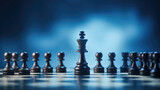 Fototapeta  - chess board game concept on background
