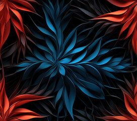 Poster - 3D Geometric Fractals Seamless Patterns