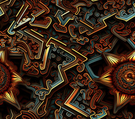 Poster - 3D Fractal Seamless Patterns