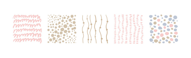 Aufkleber - Hand Drawn Square Seamless Pattern and Doodle Ornate Vector Set
