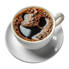 Poster - White cup of black coffee