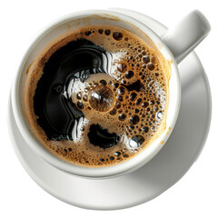 Poster - White cup of black coffee