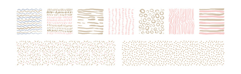 Aufkleber - Hand Drawn Square Seamless Pattern and Doodle Ornate Vector Set