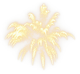 Poster - Fantastic golden firework glowing sparkle cut-out on transparent backgrounds 3d rendering png