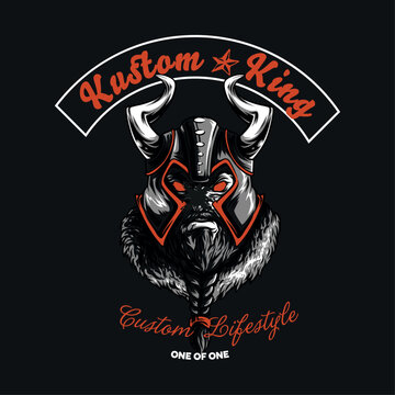 Special stamp and tattoo shapes, angry bull king, Creative and special illustration art design
