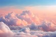 clouds with pink, yellow and blue colors above the clouds