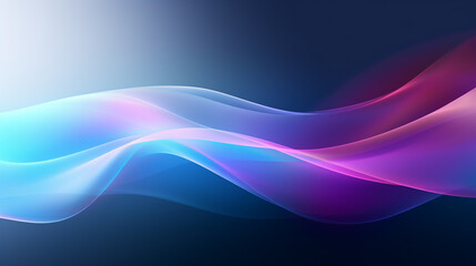Wall Mural - Abstract vibrant colors wavy flow 3d rendered illustration background scifi futuristic background