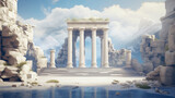 Fototapeta  - Fantasy ancient greek temple