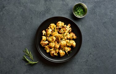 Wall Mural - Roasted cauliflower on plate