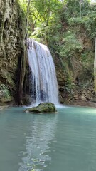 Wall Mural - beautiful waterfall in the jungle