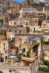 Sticker - Matera town, Italy. Southern Italy travel destination.