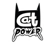 Cat power. Vector illustration in trendy doodle cartoon style. Isolated on light backgroud. T-shirt design concept.
