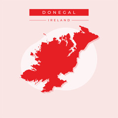 Wall Mural - Vector illustration vector of Donegal map Ireland