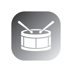 Sticker - drum icon vector template