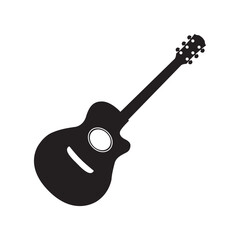 Sticker - guitar icon vector template