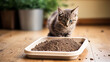 High sided cat litter tray bentonite absorbent