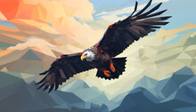 A Bird In The Sky Low Poly