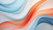 An elegant background with fluid lines and curving shapes, blending pastel blue and orange in a graceful and artistic composition Ai Generative