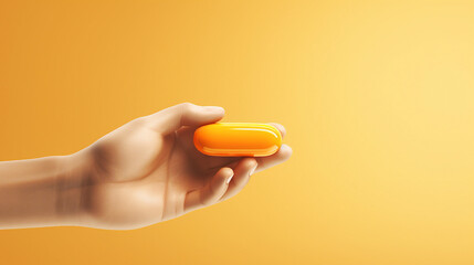 expert healthcare provider giving a 3d hand-held medicine icon for advanced pharmaceutical therapy a