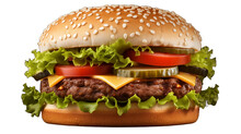 Hamburger On A White Background