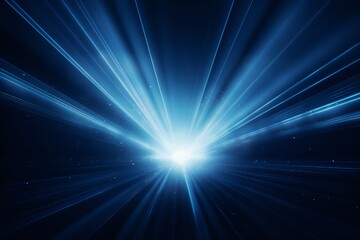 Wall Mural - volumetric light rays on dark blue background generative ai
