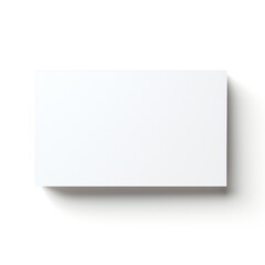Wall Mural - white empty business cards stack mockup isolated on white background generative ai