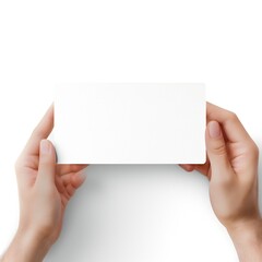 Wall Mural - white empty business cards stack mockup isolated on white background generative ai