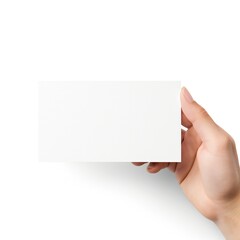 Wall Mural - white empty business cards stack mockup isolated on white background generative ai