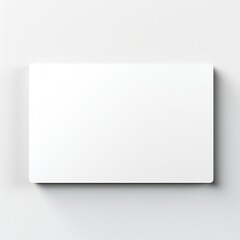 Wall Mural - white empty business cards stack mockup isolated on white background generative ai