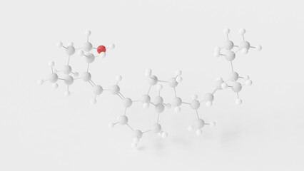 Sticker - dihydrotachysterol molecule 3d, molecular structure, ball and stick model, structural chemical formula synthetic vitamin d