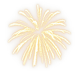 Poster - Party golden firework glittering cutout backgrounds 3d render png
