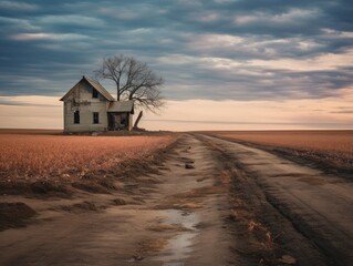 Canvas Print - house on the beach