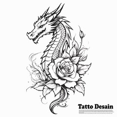 Wall Mural - chinese dragon tattoo