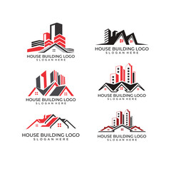 Wall Mural - Real Estate Logo, house logo and building logo icon set .design template vector illustration