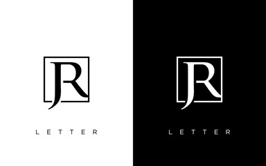 j r jr initial building logo design vector symbol graphic idea creative