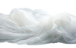 Genuine Snapshot of Tulle Cloth in White Setting Isolated on Transparent Background PNG.