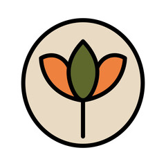 Sticker - Nature Plant Tree Filled Outline Icon