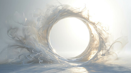 White Spectral Halo, An Ethereal Gateway. Circle of Serenity. Celestial Spectral Ring