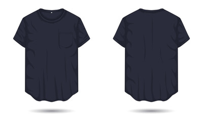 Poster - Casual t-shirt template front and back view